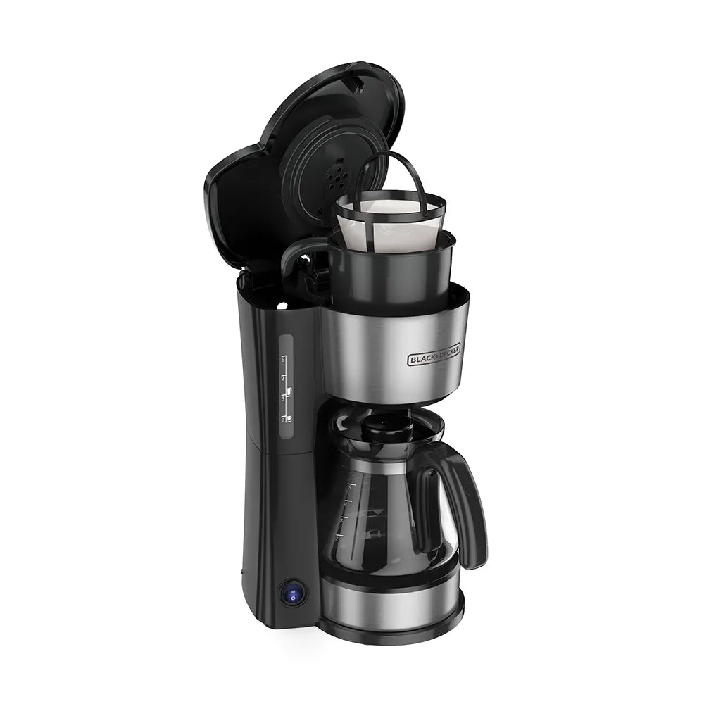 Black + Decker cafetera 5 tazas inox 4 en 1 CM0755S-MX