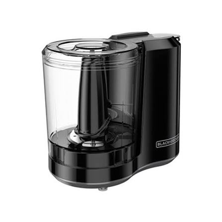 Black + Decker pica todo 3 tazas 175w negro HC300B con motor potente y cuchillas de acero inoxidable para preparación de alimentos eficiente.
