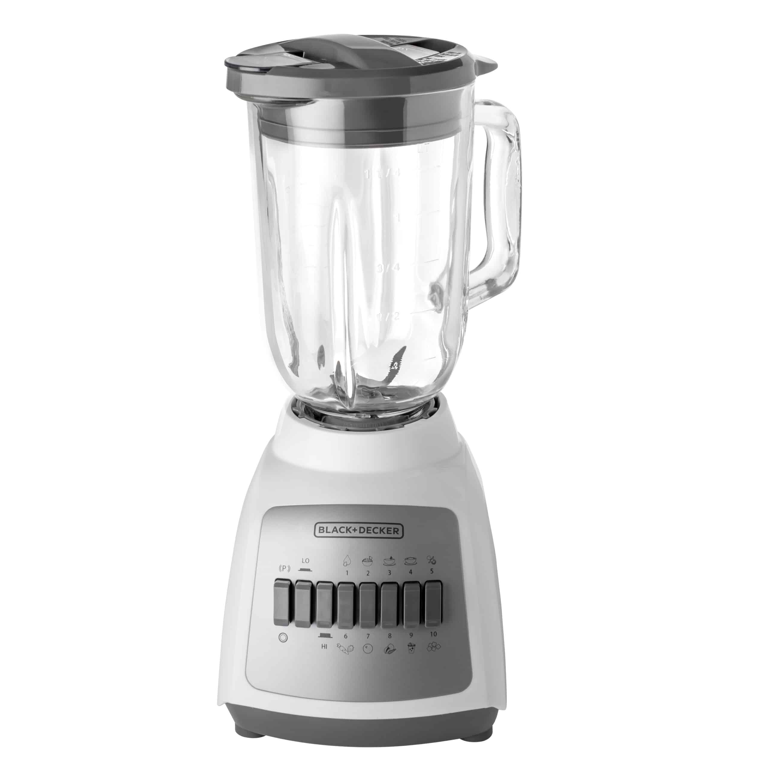 Black + Decker Licuadora 10 Veloc Jarra Vidrio 550W Blanca Blbd210Gw Licuadoras Costa Rica