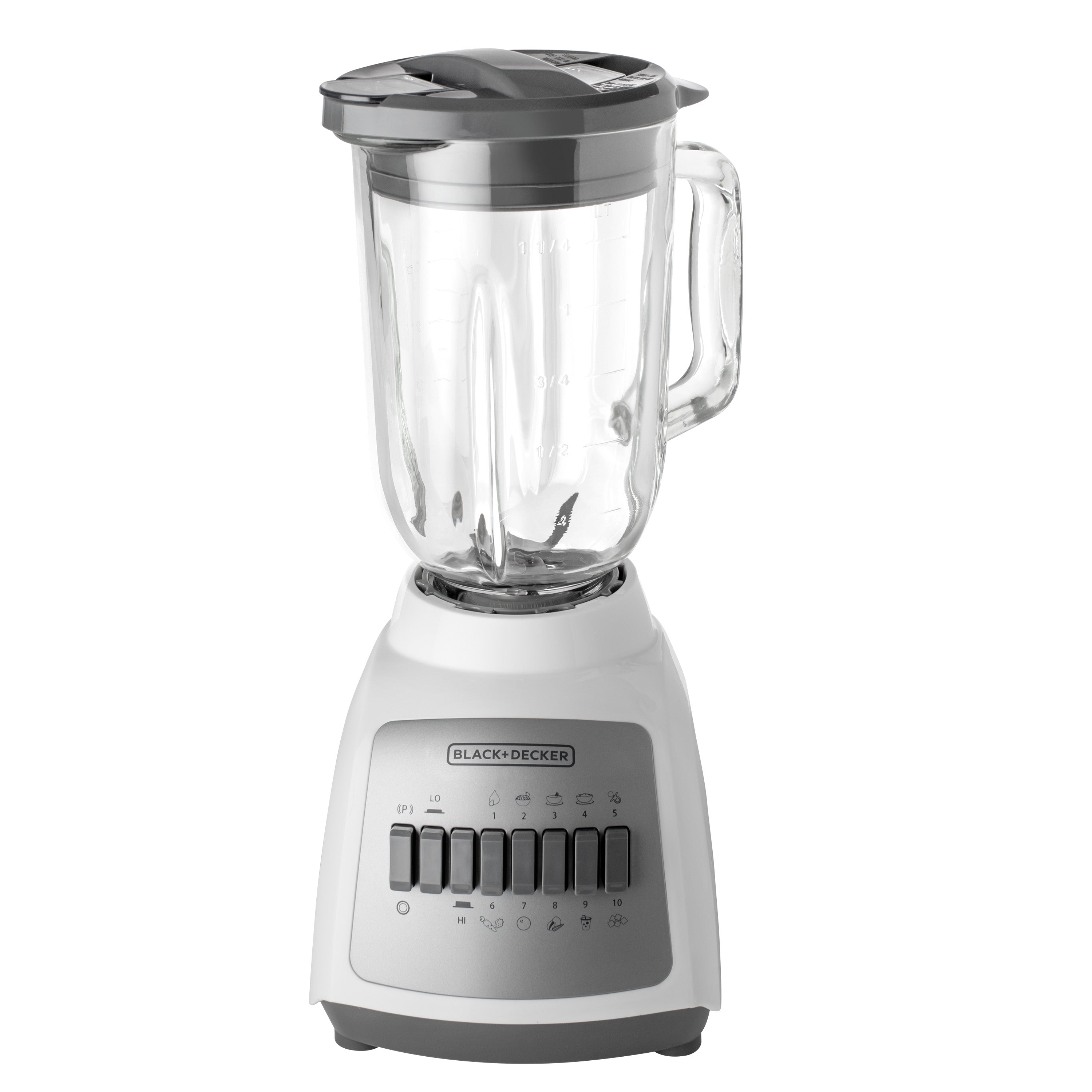 Black + Decker Licuadora 10 Veloc Jarra Vidrio 550W Blanca Blbd210Gw Licuadoras Costa Rica