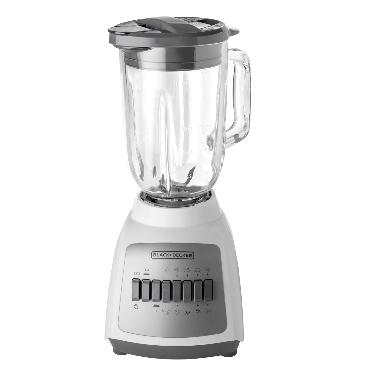 Black + Decker Licuadora 10 Veloc Jarra Vidrio 550W Blanca Blbd210Gw Licuadoras Costa Rica