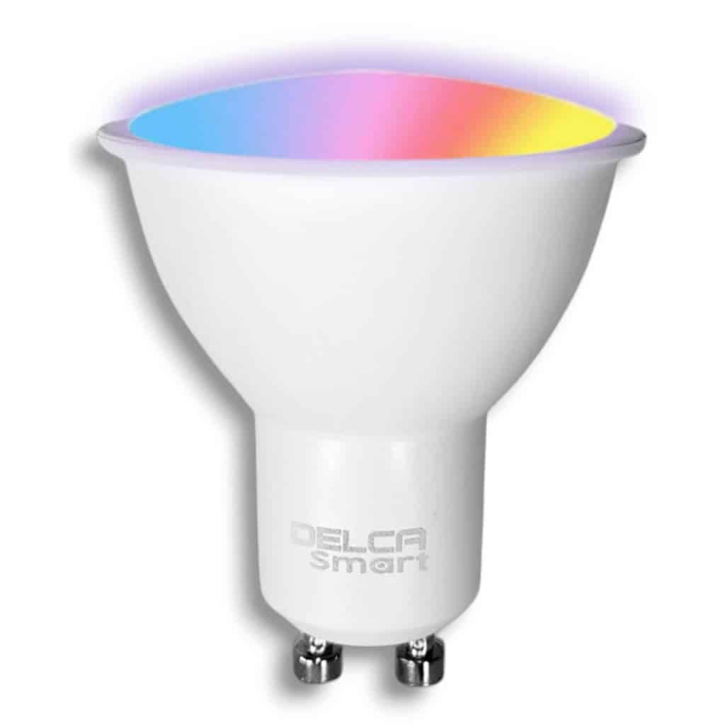 Bombillo Gu10 Led 5W Wifi Bluethooth Rgbcw 85-265V - bombillo GU10 smart multicolor blanco con control WiFi y Bluetooth