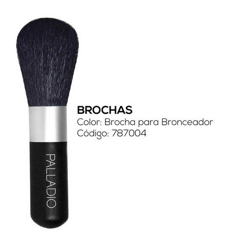 Brocha Apli Bronceador Ab467 brocha para bronceador negra con mango Palladio, diseño compacto y cerdas suaves