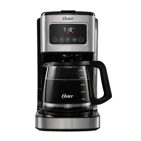 Cafetera Oster Programable - 12 Tazas - Pantalla Táctil - Filtro Permanente - Apagado Automático - Preparación Programable - Selector De Intensidad - Función Pausa Para Servir Coffe Maker Costa Rica