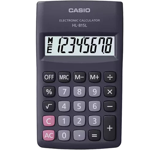 Calculadora Casio de Bolsillo 8 Dígitos Negra HL-815L-BK