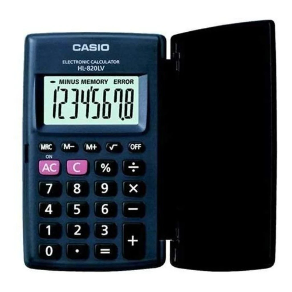 Calculadora Casio de Bolsillo 8 Dígitos Negra HL-820LV-BK
