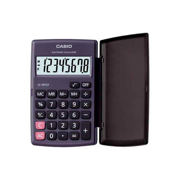 Calculadora Casio de Bolsillo 8 Dígitos Negra LC-401LV-BK