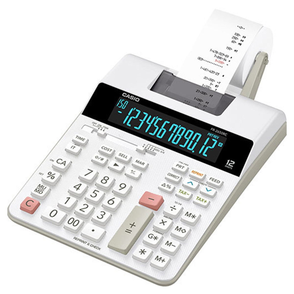 Calculadora Casio con Impresora 12 Dígitos FR-2650RC