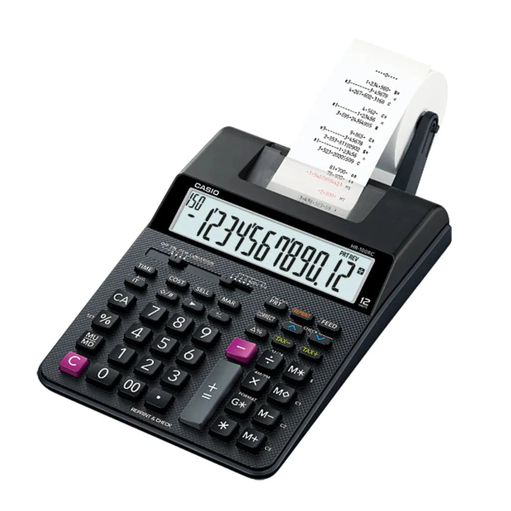 Calculadora Casio con Impresora 12 Dígitos HR-100RC