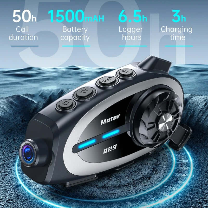 Cámara 1080P con intercomunicador, intercomunicador Q29, batería 1500mAh, duración de llamada 50 horas.