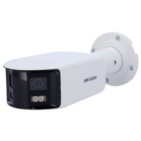 Cámara IP Hikvision 8MP Panorámica 180° ColorVu AcuSense PoE DS-2CD2T87G2P-LSU/SL Blanca