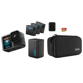 CÁMARA DE ACCIÓN GOPRO HERO13 BLACK EXTENDED POWER BUNDLE 5.3K60 27MP HYPERSMOOTH 6.0 WI-FI 6 3 BATERÍAS ENDURO 64GB