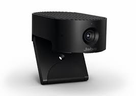 cámara Jabra Panacast 20 portátil 4K sobre fondo blanco, ideal para videoconferencias personales de alta calidad.