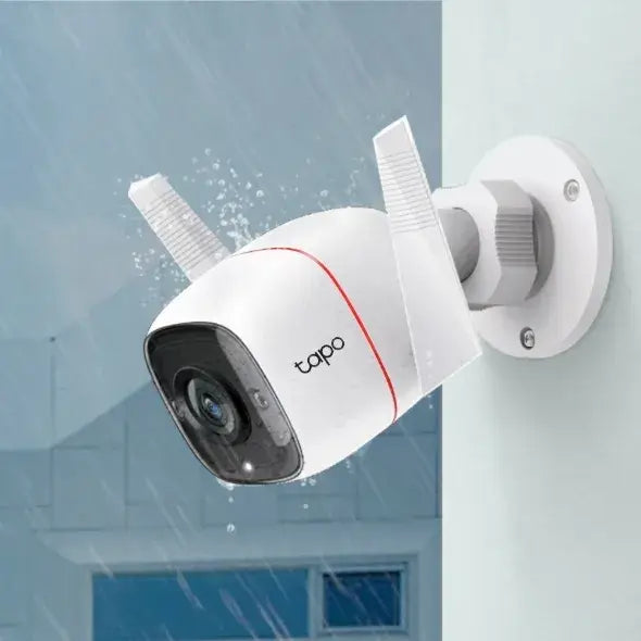 cámara de seguridad wifi exterior Tapo C310 resistente al agua montada en pared
