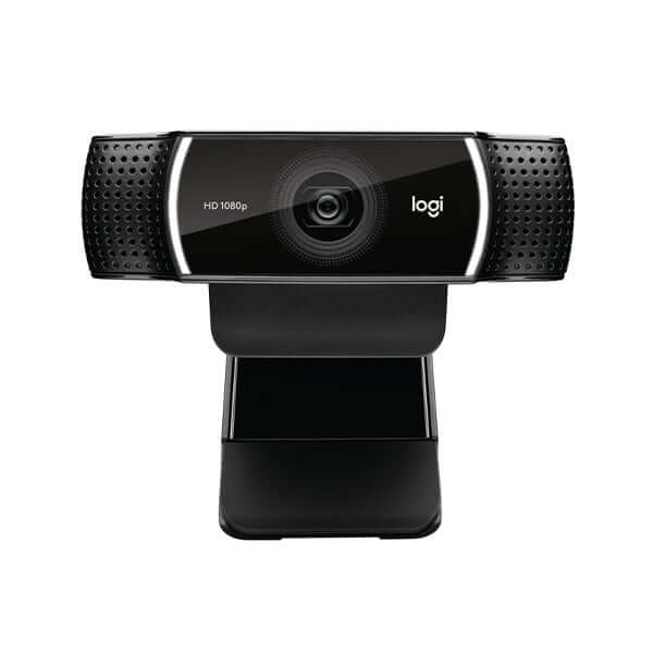 Cámara web Logitech C922 Pro Stream 1080p con resolución HD y enfoque nítido, ideal para streaming.