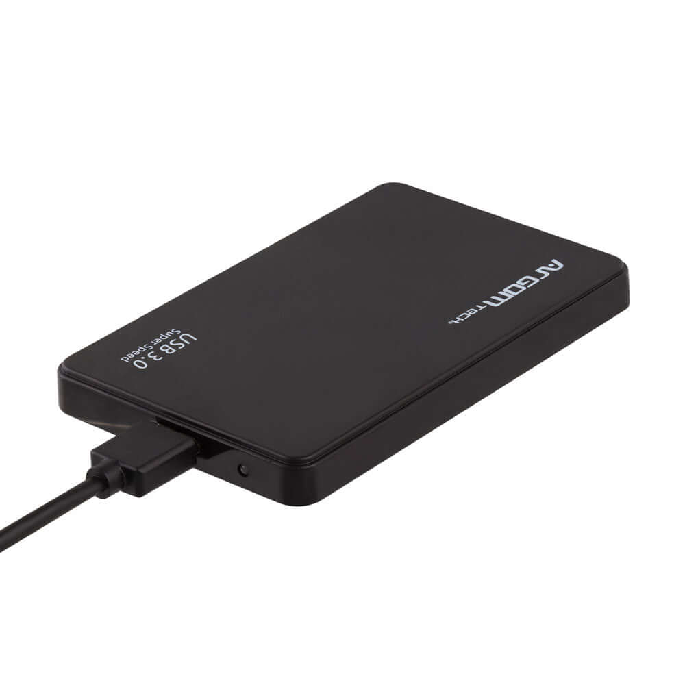 Carcasa disco duro SATA 2.5 USB 3.0, ligera y portátil para almacenamiento externo.