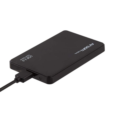 Carcasa disco duro SATA 2.5 USB 3.0, ligera y portátil para almacenamiento externo.