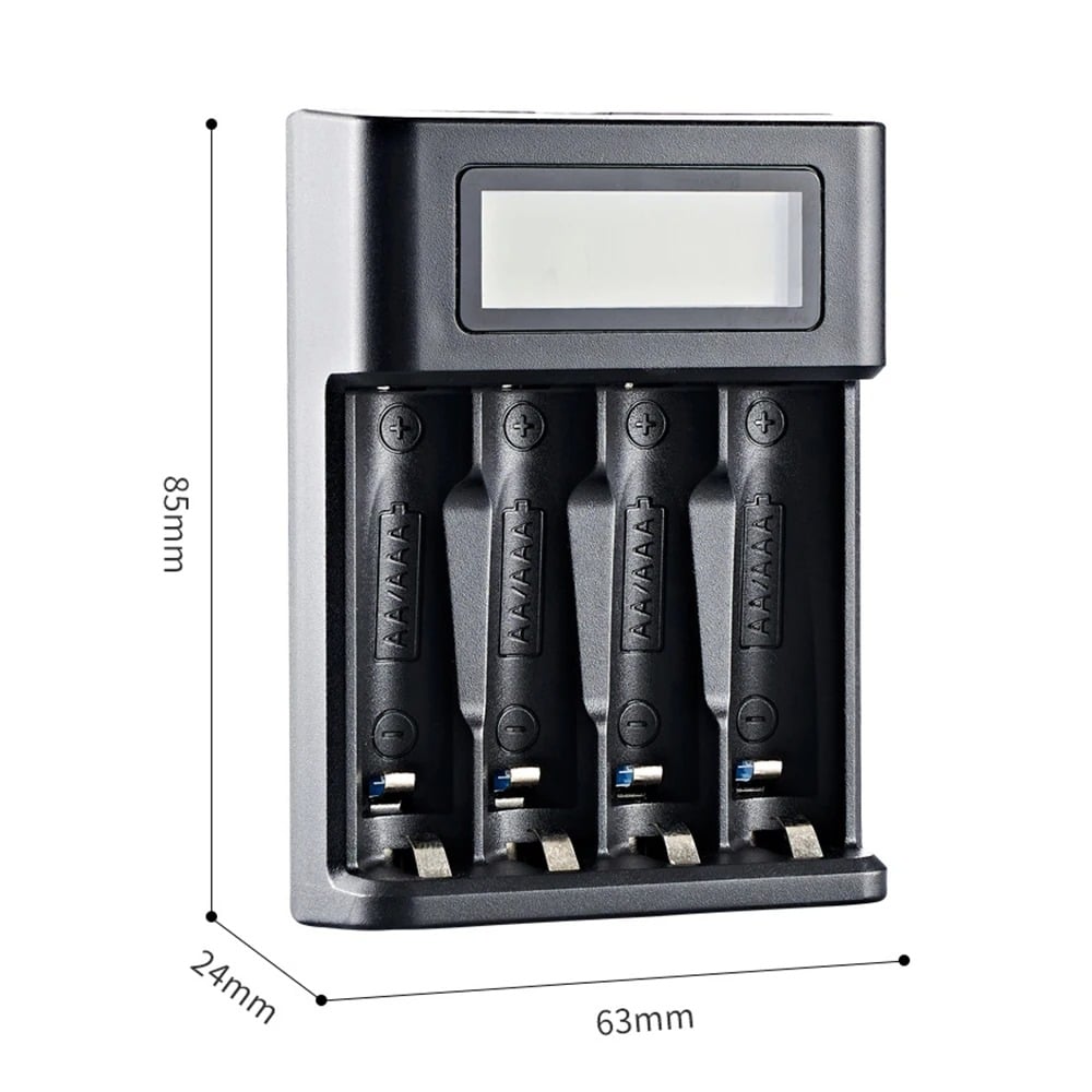 Cargador De Batería Usb Pantalla Lcd 4 Ranuras Para Batería Recargable Aa Y Aaa Indicador Cargador De Batería Gatgets Y Otros Productos Costa Rica