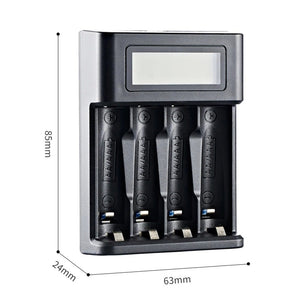 Cargador De Batería Usb Pantalla Lcd 4 Ranuras Para Batería Recargable Aa Y Aaa Indicador Cargador De Batería Gatgets Y Otros Productos Costa Rica
