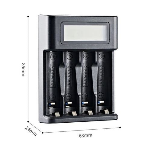 Cargador De Batería Usb Pantalla Lcd 4 Ranuras Para Batería Recargable Aa Y Aaa Indicador Cargador De Batería Gatgets Y Otros Productos Costa Rica
