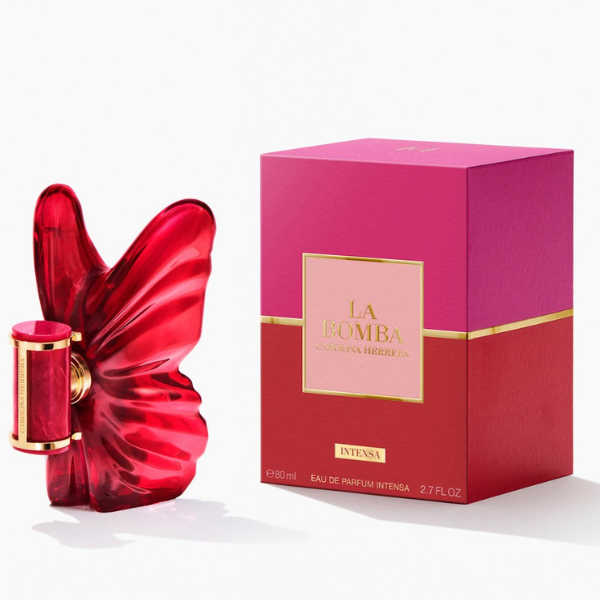 CAROLINA HERRERA LA BOMBA INTENSA EDP 80ML MUJER perfume bottle and packaging