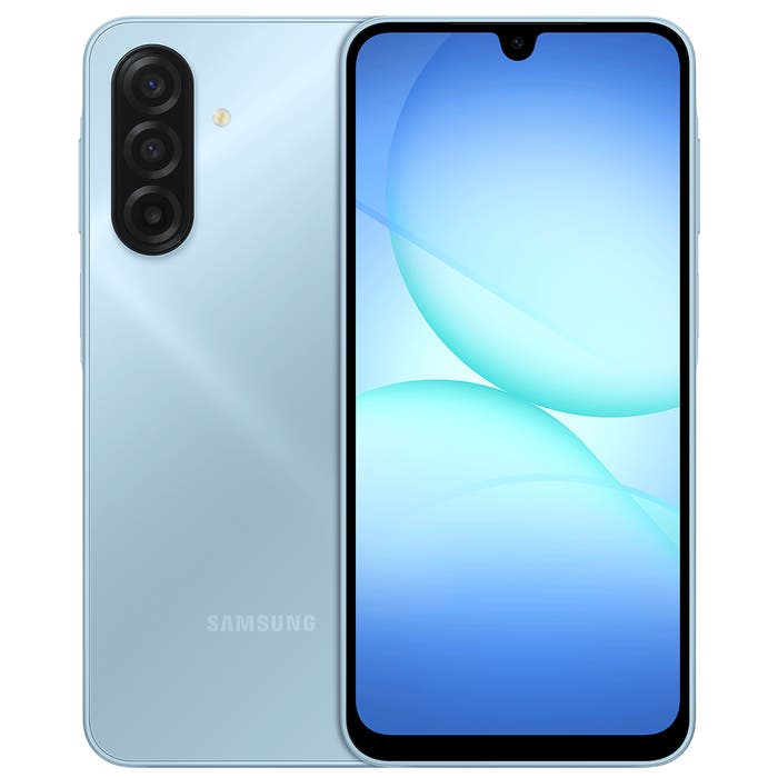 CELULAR SAMSUNG A175 CELESTE (8GB_256GB) con pantalla Super AMOLED y cámara 50 MP