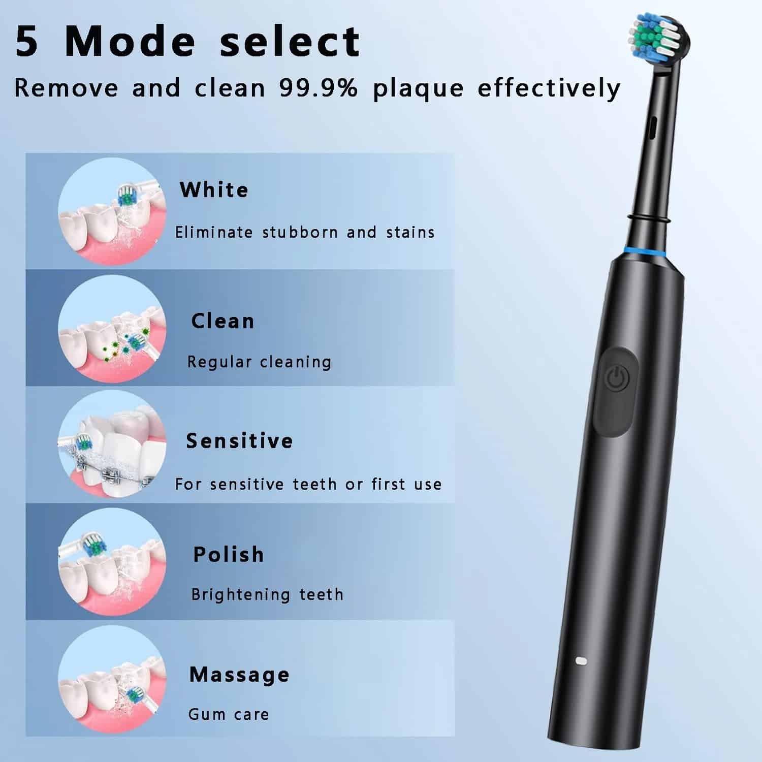 Cepillo de dientes eléctrico recargable con 8 cabezales Deep Clean Costa Rica