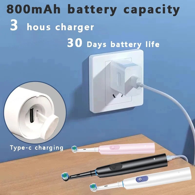 Cepillo de dientes eléctrico recargable con 8 cabezales Deep Clean Gatgets Y Otros Productos Costa Rica