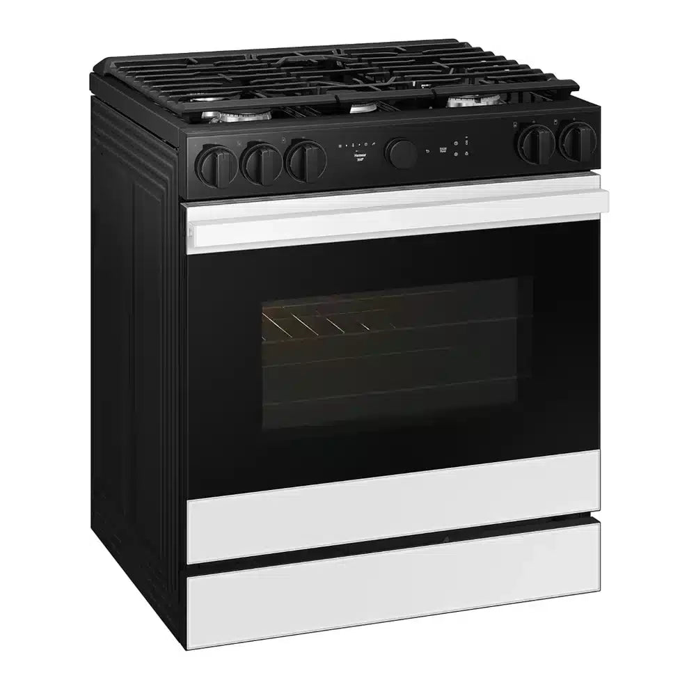 Cocina Bespoke Gas 5 Quemadores Blanco WIFI Samsung Cocinas Costa Rica
