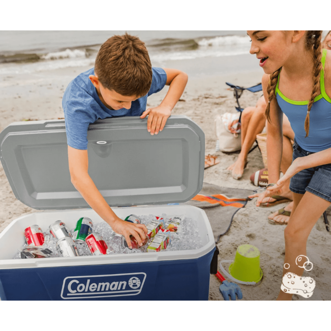 COLEMAN HIELERA 316 70QT BLUE. 2179159