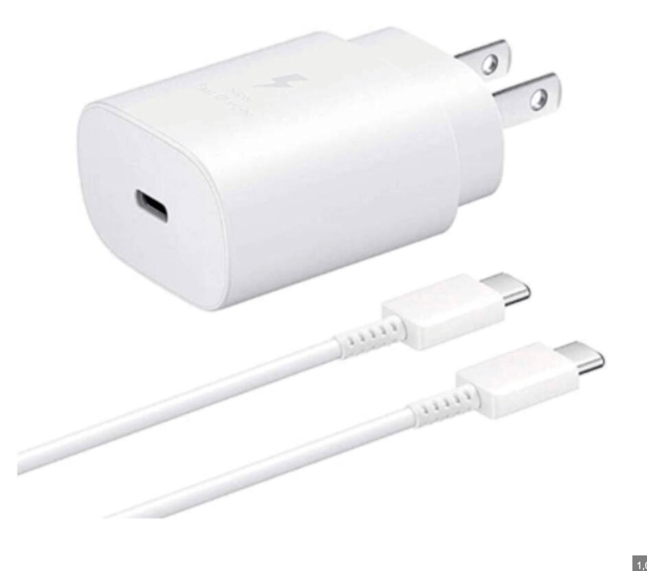 Combo cargador y cable 25w blanco Cargadores/Adaptadores Costa Rica