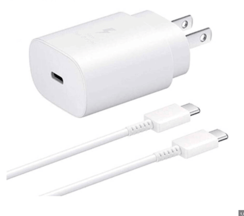 Combo cargador y cable 25w blanco Cargadores/Adaptadores Costa Rica