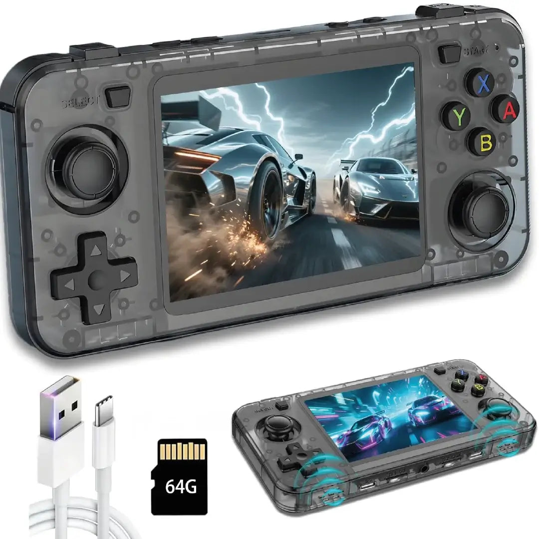 Consola de juegos portátil de mano retro R36H con pantalla IPS de 3.5 pulgadas, tarjeta 64G integrada Costa Rica
