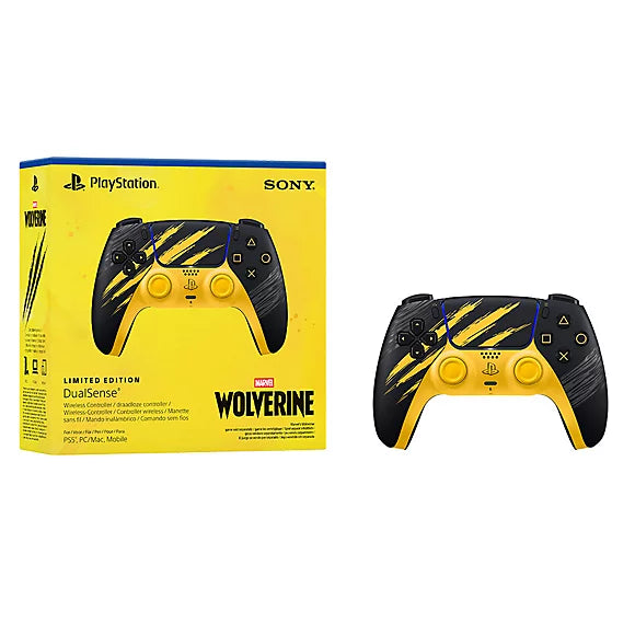 CONTROL INALÁMBRICO SONY PLAYSTATION DUALSENSE MARVEL'S WOLVERINE BATTLE YELLOW EDICIÓN LIMITADA CFI-ZCT2W