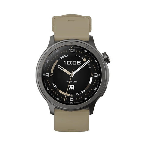 RELOJ CUBITT CON BLUETOOTH AURA 2 CAFÉ con pantalla AMOLED de 1.43 pulgadas y diseño elegante.