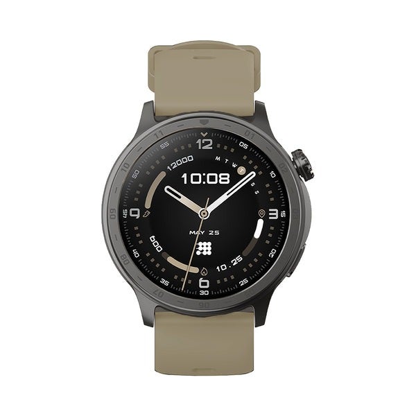 RELOJ CUBITT CON BLUETOOTH AURA 2 CAFÉ con pantalla AMOLED de 1.43 pulgadas y diseño elegante.