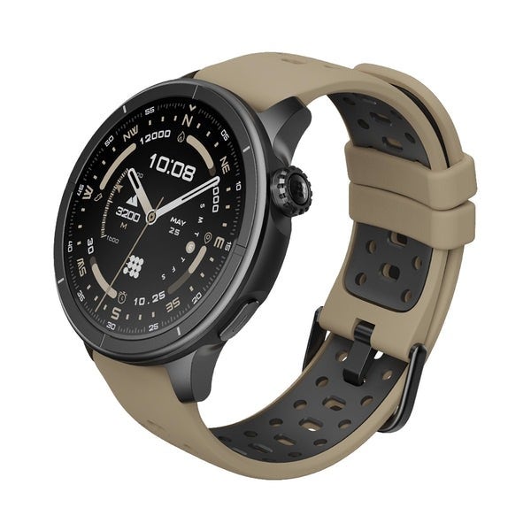 RELOJ CUBITT CON BLUETOOTH AURA Mocha Brown smartwatch with AMOLED display and health features.