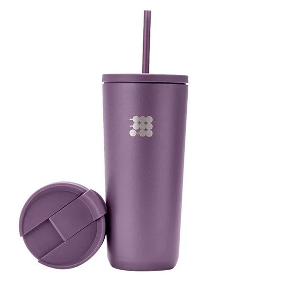 TERMO CUBITT 20 OZ BK MORADO travel mug with interchangeable lids, ideal for hot or cold drinks on the go.