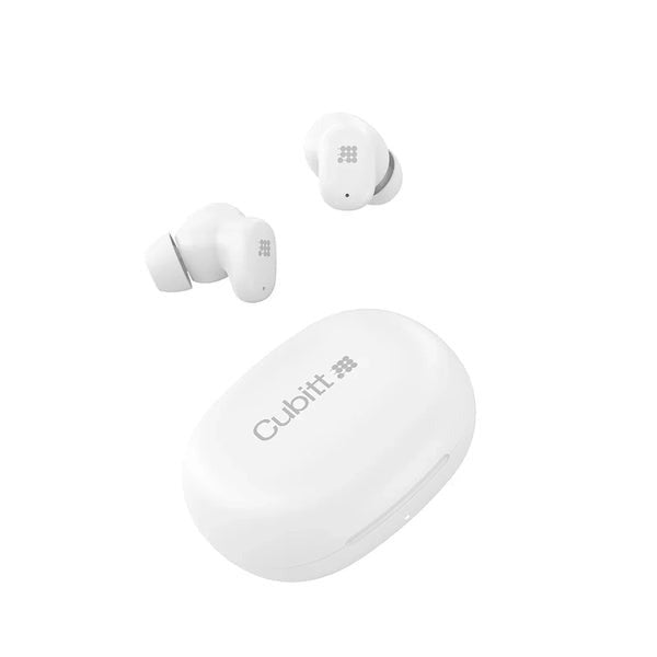 AUDIFONO INALAMBRICO CUBITT BUDS BLANCOS con estuche de carga