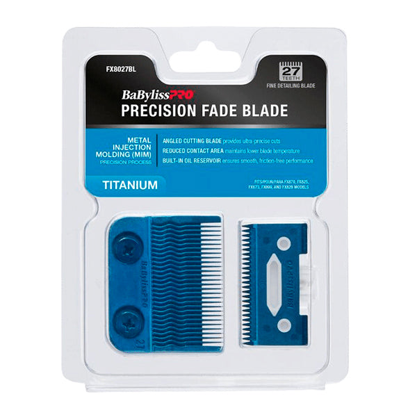 CUCHILLA DE REPUESTO BABYLISSPRO BLUE TITANIUM MIM FADE BLADE 27 DIENTES FX8027BL