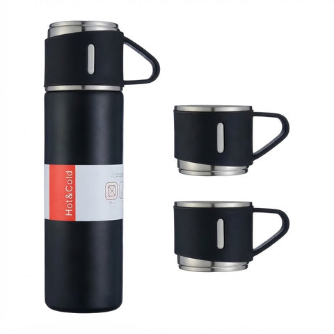 Set de termo con vasos liquidación esquina de un vaso arrugado