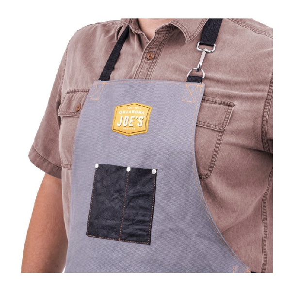 Delantal Protección Oklahoma Joe´s con Bolsillos, Destapador Botellas Gris y Negro