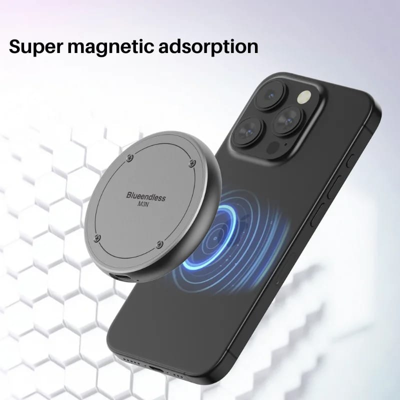 Disco Duro Magnetico Para Iphone Magsafe 256Gb - SSD Magsafe 10Gbps adherido magnéticamente al iPhone 15 para grabar y transferir video ProRes