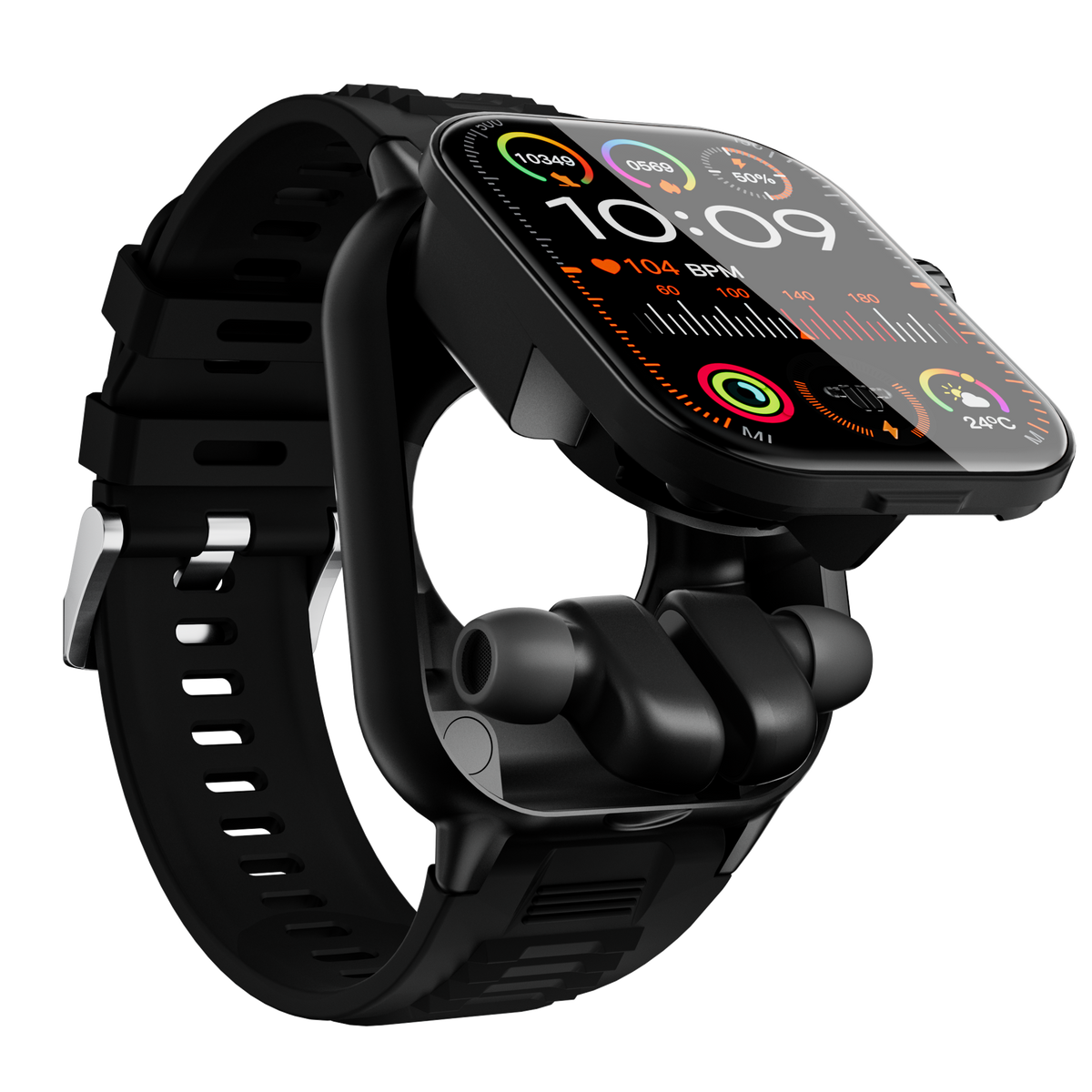 Smartwatch Kalobee GT8 Buds con Audífonos Integrados – AMOLED | Bluetooth 5.3 | IP67