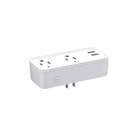 Enchufe Inteligente WiFi Tuya 2 Tomas 10A con 2 USB 5V 2.1A Teklink TK-BSD08