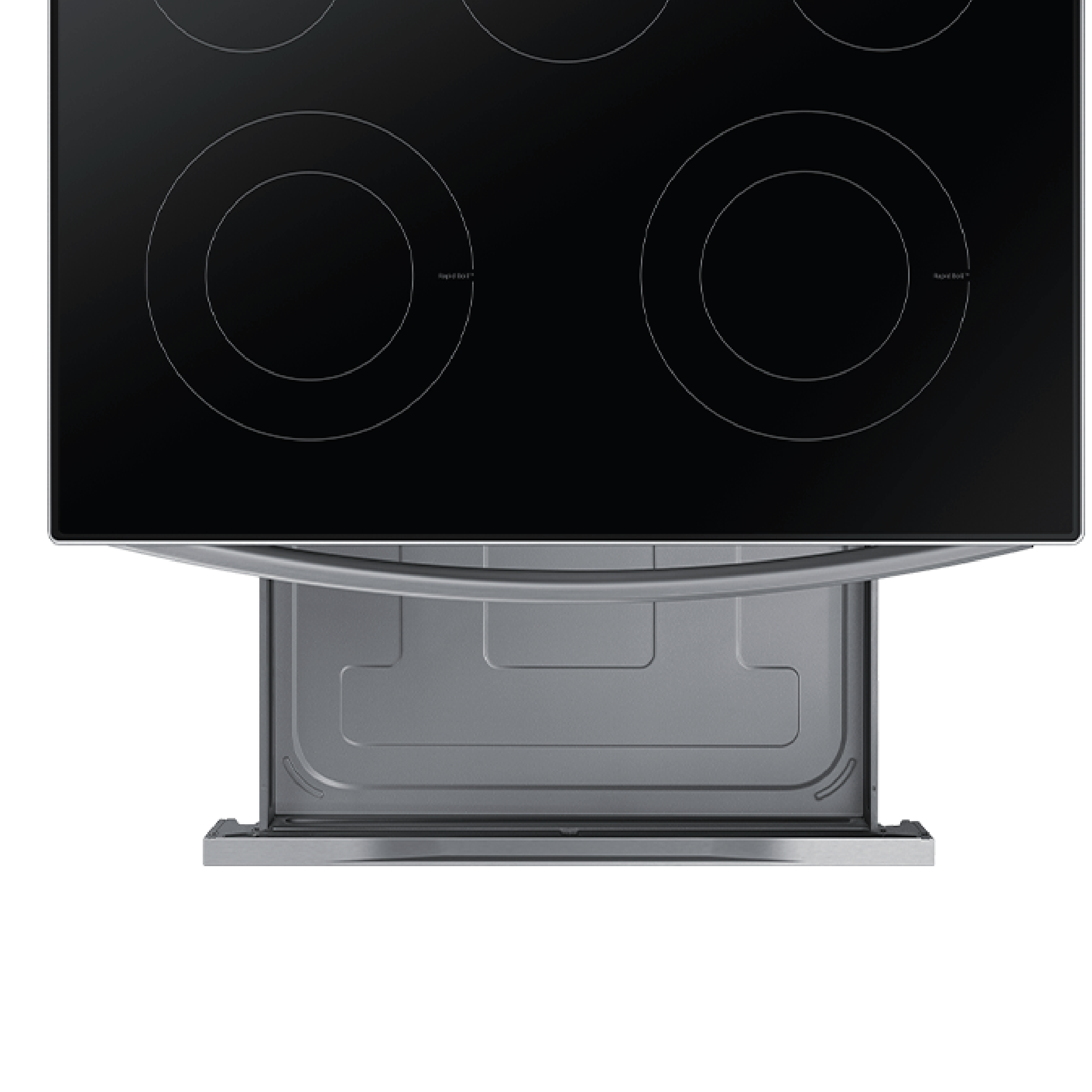 Estufa Electrica SAMSUNG 30" 5 Quemadores Plancha De Aluminio Plateado Wifi Cocinas Costa Rica