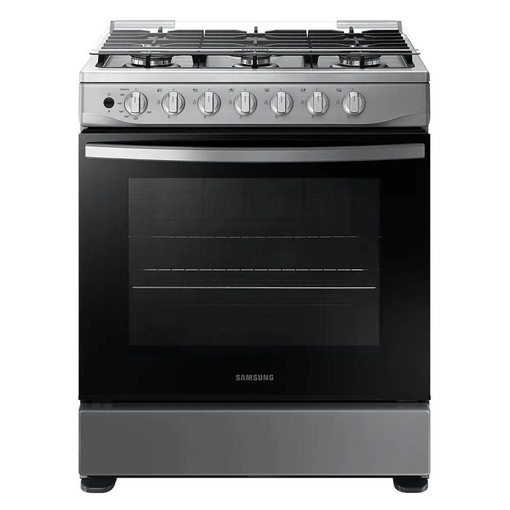 Estufa Gas SAMSUNG 30" 6 Quemadores Puerta Nevada gris Cocinas Costa Rica