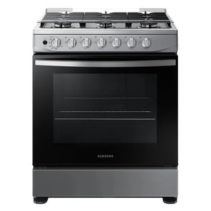Estufa Gas SAMSUNG 30" 6 Quemadores Puerta Nevada gris Cocinas Costa Rica