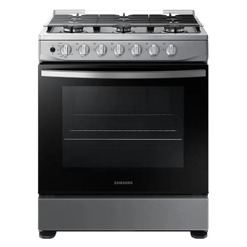 Estufa Gas SAMSUNG 30" 6 Quemadores Puerta Nevada gris Cocinas Costa Rica