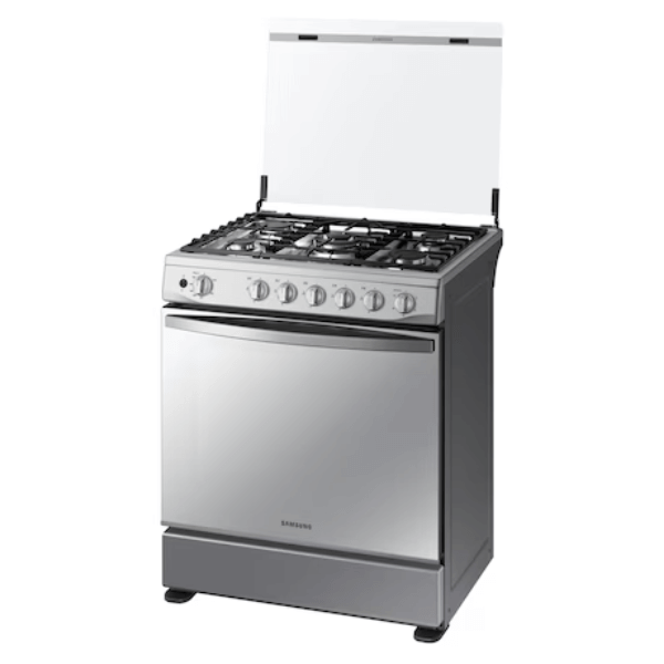 Estufa a gas 6 quemadores Samsung de gran capacidad y diseño elegante, ideal para el hogar moderno.
